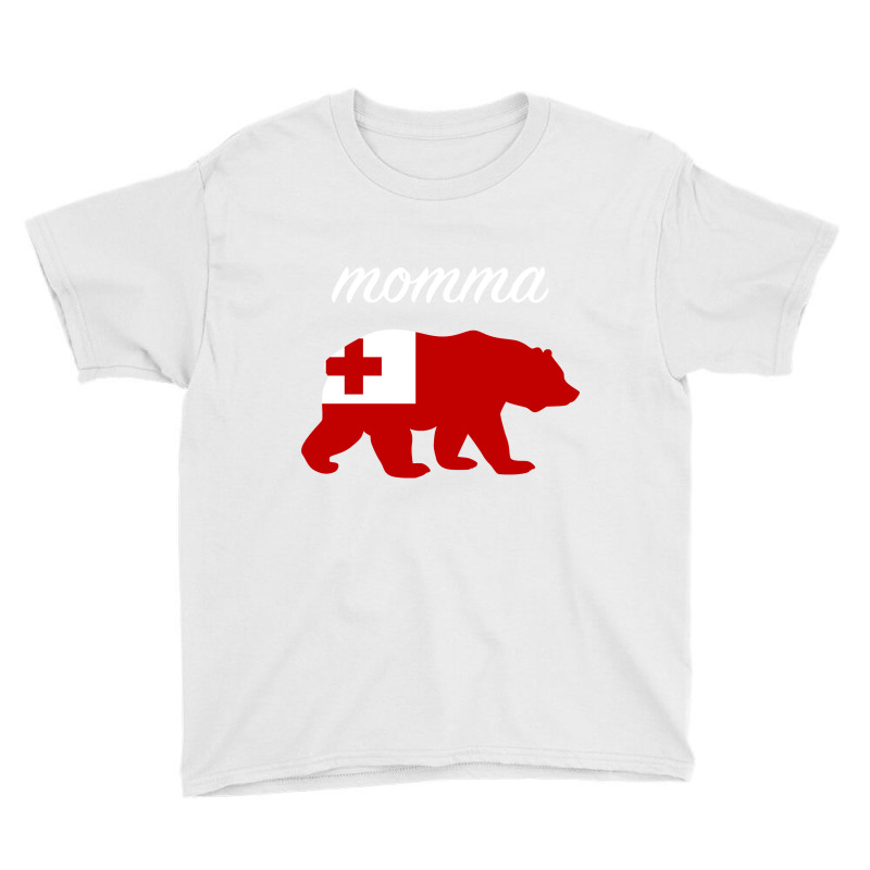 Momma Bear Tonga Flag Tongan Roots Pullover Hoodie Youth Tee by wiltoban | Artistshot