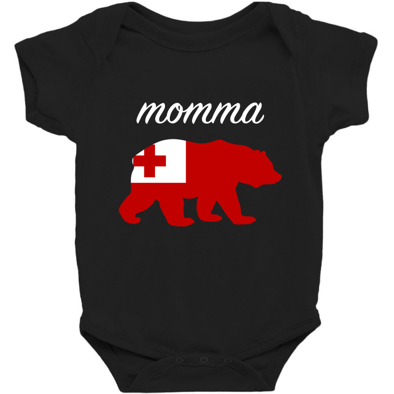 Momma Bear Tonga Flag Tongan Roots Pullover Hoodie Baby Bodysuit by wiltoban | Artistshot