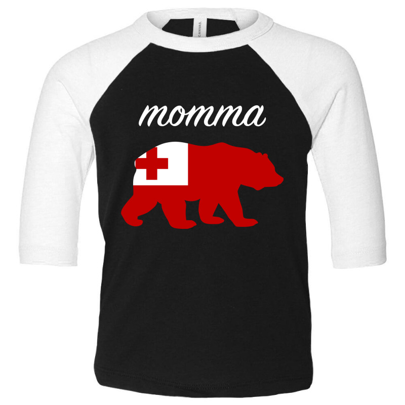 Momma Bear Tonga Flag Tongan Roots Pullover Hoodie Toddler 3/4 Sleeve Tee by wiltoban | Artistshot