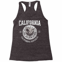 California Golden State Retro California Republic Bear Head T Shirt Racerback Tank | Artistshot