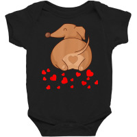 Dachshund Weenie Dog Lover Valentines Day Gift For Women T Shirt Baby Bodysuit | Artistshot