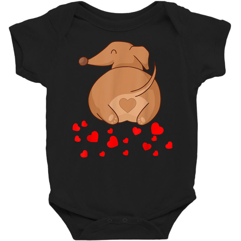 Dachshund Weenie Dog Lover Valentines Day Gift For Women T Shirt Baby Bodysuit by atereabag | Artistshot