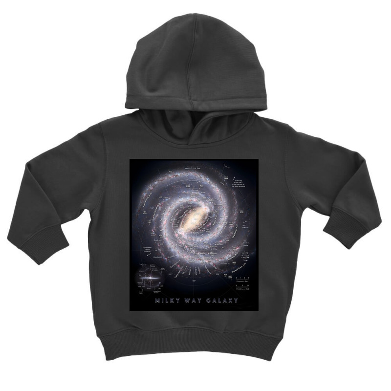 Milky Way Galaxy Map Toddler Hoodie by tamelatrivert | Artistshot