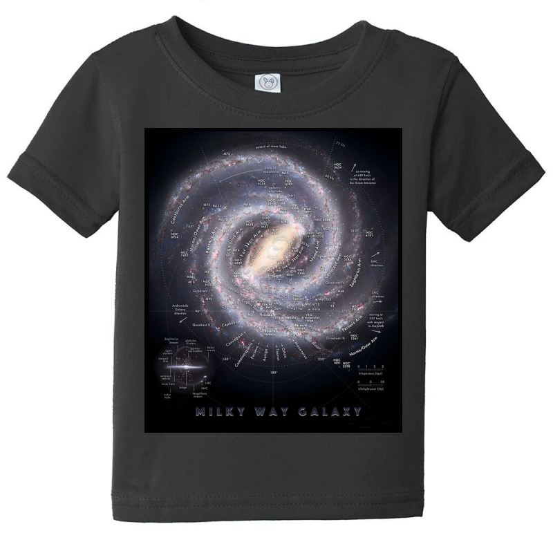 Milky Way Galaxy Map Baby Tee by tamelatrivert | Artistshot