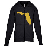 Florida State Map Youth Zipper Hoodie | Artistshot