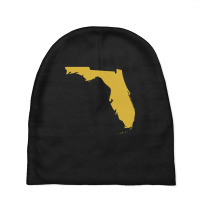 Florida State Map Baby Beanies | Artistshot