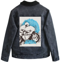 Kenny Roberts Painting Art Unisex Sherpa-lined Denim Jacket | Artistshot