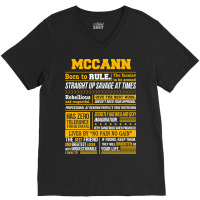 Mccann Name Shirt Mccann Born To Rule V-neck Tee | Artistshot