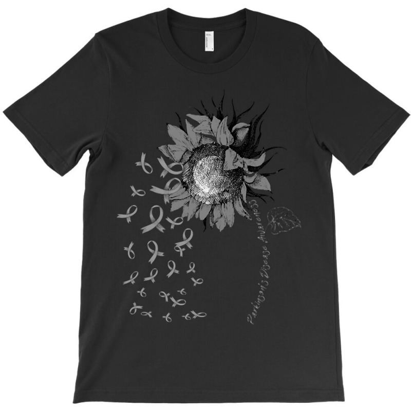 Parkinson's Disease Awareness Sunflower Gray Ribbon T-shirt | Artistshot