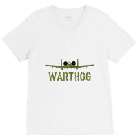 Olive Green A 10 Warthog T Shirt Art Usa Military Jets T Shirt V-neck Tee | Artistshot