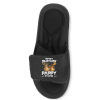 Best Buckin Pappy Ever Shirt Deer Hunting Bucking Father Slide Sandal | Artistshot