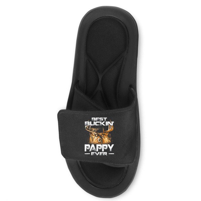 Best Buckin Pappy Ever Shirt Deer Hunting Bucking Father Slide Sandal | Artistshot