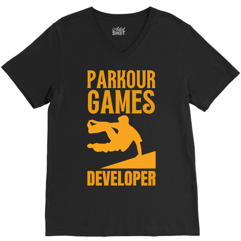 Parkour Games Developer V-neck Tee | Artistshot