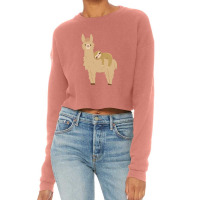 Adorable Sloth Laying On A Llama Cropped Sweater | Artistshot