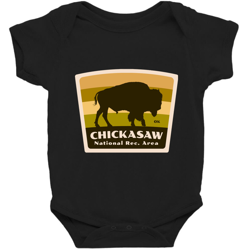 Chickasaw National Recreation Area Oklahoma Roaming Bison Silhouette Baby Bodysuit by denverhumans58 | Artistshot