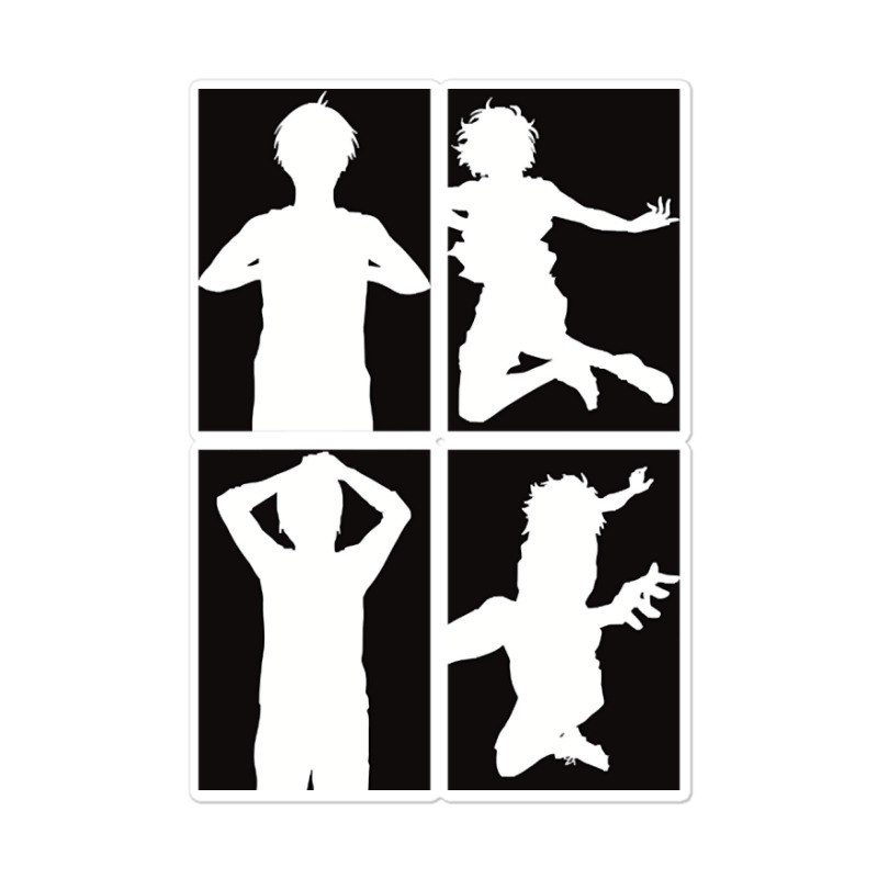 Blue Lock Anime Team Z Vs Team V In Black And White Minimalist Silhoue Sticker | Artistshot