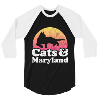 Cats And Maryland Gift For Men, Women, Kids 3/4 Sleeve Shirt | Artistshot