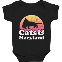 Cats And Maryland Gift For Men, Women, Kids Baby Bodysuit | Artistshot