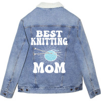 Best Knitting Mom-ytq0z Unisex Sherpa-lined Denim Jacket | Artistshot