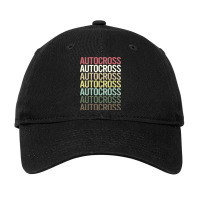 Colorful Text Autocross Adjustable Cap | Artistshot