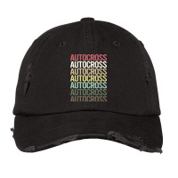 Colorful Text Autocross Vintage Cap | Artistshot