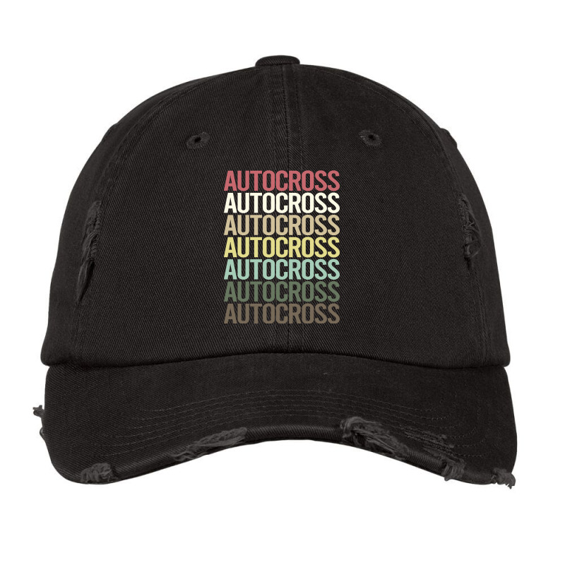 Colorful Text Autocross Vintage Cap by traumafemales188 | Artistshot