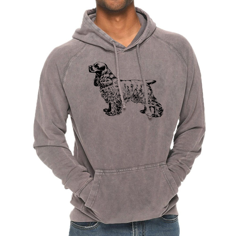 Cocker Spaniel Illustration Vintage Hoodie by dynhomuicz | Artistshot