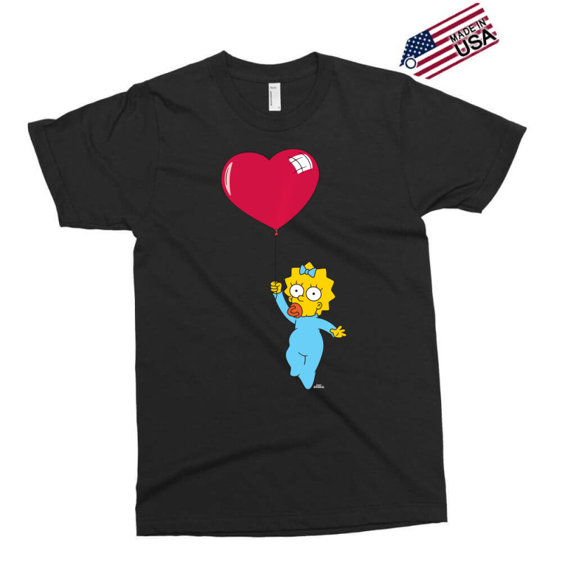 Hot Trend The Simpsons Maggie Heart Balloon Valentine's Day Exclusive T-shirt by Hugo Flowers | Artistshot