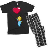 Hot Trend The Simpsons Maggie Heart Balloon Valentine's Day Men's T-shirt Pajama Set | Artistshot