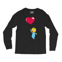 Hot Trend The Simpsons Maggie Heart Balloon Valentine's Day Long Sleeve Shirts | Artistshot