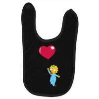 Hot Trend The Simpsons Maggie Heart Balloon Valentine's Day Baby Bibs | Artistshot