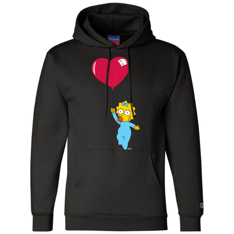 Hot Trend The Simpsons Maggie Heart Balloon Valentine's Day Champion Hoodie by Hugo Flowers | Artistshot