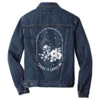 Karma Is A Cat Purring In My Lap Cause It Loves Me T Shirt Men Denim Jacket | Artistshot