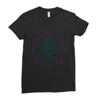 Mandala Meditation - Aqua Violet Ladies Fitted T-shirt | Artistshot