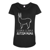 Llama Llama Autism Mama Maternity Scoop Neck T-shirt | Artistshot