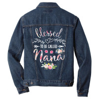 Blessed To Be Called Nana Women Flower Decor Grandma T Shirt Men Denim Jacket | Artistshot