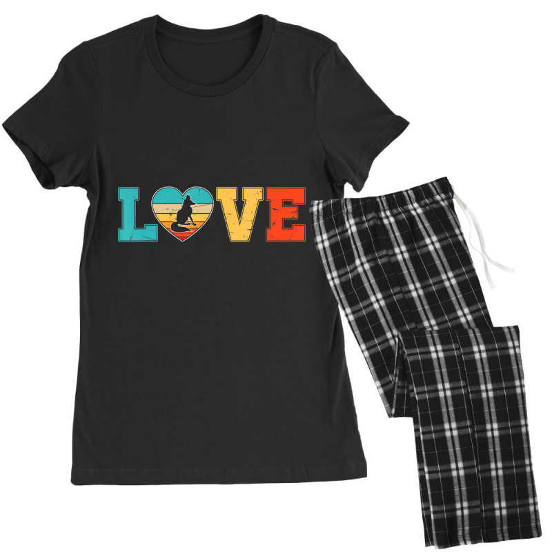 Limited Edition Retro Vintage Love Heart Fox Animals Valentines Day Women's Pajamas Set by Bostic Walling | Artistshot