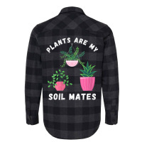 Womens Plants Are My Soil Mates Soulmate Plant Lady Valentine V Neck T Flannel Shirt | Artistshot