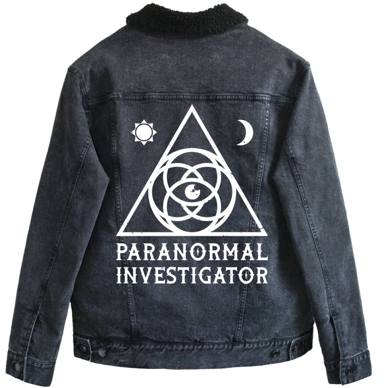 Paranormal Investigator Gift For A Ghost Hunter Pullover Hoodie Unisex Sherpa-Lined Denim Jacket by javauxswar | Artistshot