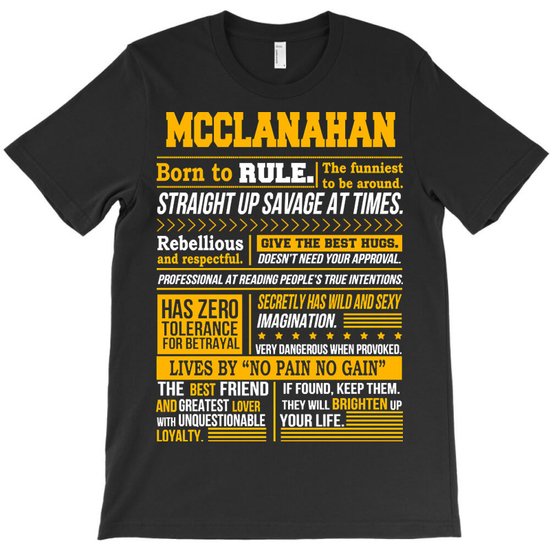 Mcclanahan Name Shirt Mcclanahan Born To Rule T-shirt | Artistshot