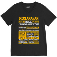 Mcclanahan Name Shirt Mcclanahan Born To Rule V-neck Tee | Artistshot