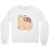 Sloth Loves Alpaca Crewneck Sweatshirt | Artistshot