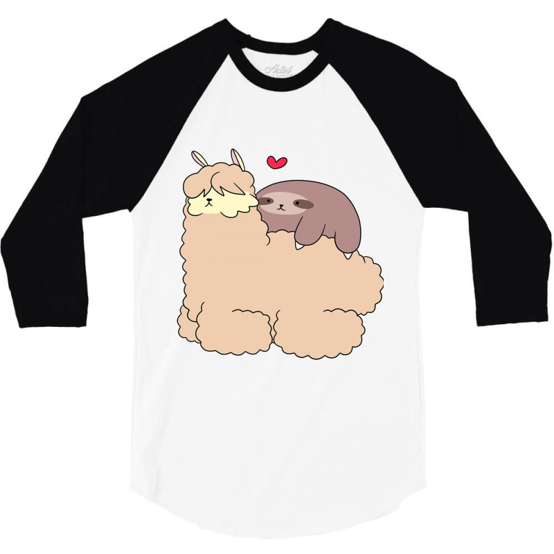 Sloth Loves Alpaca 3/4 Sleeve Shirt | Artistshot