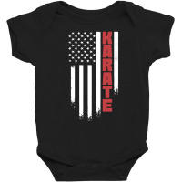 Karate American Usa Flag | Karate Martial Art Baby Bodysuit | Artistshot