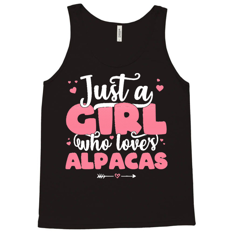 Just A Girl T  Shirt Just A Girl Who Loves Alpacas   Cute Llama Lover Tank Top | Artistshot