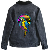 Parrot Art Unisex Sherpa-lined Denim Jacket | Artistshot