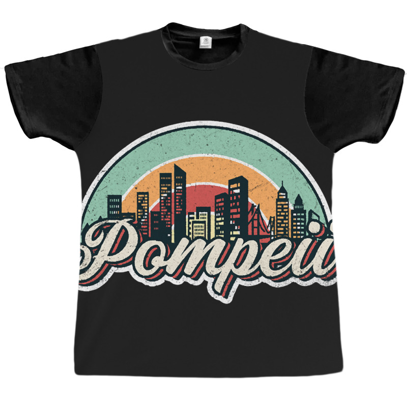 Pompeii City Retro Graphic T-shirt by cubicgetting01 | Artistshot