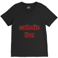 Catholic Lion From Catholic Pack V-neck Tee | Artistshot