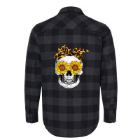 Sunflower Skull Leopard Print Ana Sugarskull Lover Flannel Shirt | Artistshot