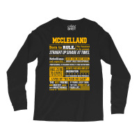 Mcclelland Name Shirt Mcclelland Born To Rule Long Sleeve Shirts | Artistshot